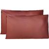 FARFALLAROSSA Coppia di Federe 100% Puro Cotone 40x70 CM, Set di 2 Tessuti per Cuscino Letto, Chiusura a Busta, Tinta Unita, Misura Standard - Bordeaux