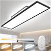 Thanger Plafoniera LED dimmerabile 120x30 cm, 52W Lampada da Soffitto con Funzione di Memoria Telecomando, Lampada da Pannello ad Alta Luminosità 2700K-6500K Luce per Cucina Soggiorno Ufficio Garage