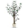 MAIA SHOP Mandorlo artificiale 105 cm, pianta finta da interno con tronco naturale, albero decorativo realistico per casa ufficio hotel