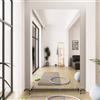 brisafe Specchio Palestra Grande, 120 x 200 cm Specchio da Terra Moderno con Base a Ruote, Nano-Specchio, Super Leggero e Infrangibile per Yoga, Terapia, Spogliatoio, Bianco