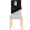RESTILO - Coprisedia elasticizzata, taglia universale, rimovibile, lavabile, per sedia da pranzo, protezione elasticizzata per sedia da sala da pranzo, ristorante, hotel, banchetto, matrimonio, festa