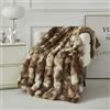 Casa Carina, coperta in finta pelliccia, super morbida, soffice e soffice, coperta in peluche, comoda e spessa, per divano, sedia, letto, 160 x 200 cm, colore: caffè