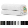 Blumtal Asciugamani Bagno, Asciugamani Telo Doccia, 100% Cotone Certificato Oeko-Tex 100, 2 Telo Bagno Grande (80x200cm), Bianco