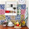 RE-COVERTILES - Adesivi Piastrelle Cucina Bagno Mattonelle adesive in PVC Impermeabili Antigraffio Stickers Decorazione Parete Cementine Peel and Stick - Modello 24 Pz 10x10 cm PS00137 Made in Italy