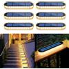 YiLaie Luci Solari da Giardino, Luci Solari Esterno, Lampada da Scala Bianca Calda 2700K con On/Off Automatica Lampada da Percorso LED IP68 Impermeabile Lampione Solare Led Esterno, 6 pezzi