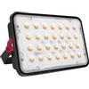 CREATESTAR Faretto Led da Esterno 50W 5000LM, Faretti Led Esterni 3000K Bianco caldo, IP66 Impermeabile Faro Led Esterno per magazzino campo sportivo giardino garage cortile parcheggio