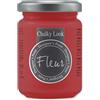 FLEUR DESIGNER'S PAINT | Pittura ad Acqua, Effetto Gesso Naturale, Extra Opaca, Fleur Chalky F27, Colore Tomato Red, Made in Italy, Formato da 130 ml