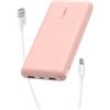Belkin Batteria esterna portatile da 10000mAh, caricabatteria USB-C con 1 porta USB-C e 2 porte USB-A, power bank con ricarica da 15 W per iPhone, Samsung Galaxy, Pixel, AirPods, iPad ecc - Oro rosa