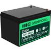 Green Cell Batteria AGM 12V 14Ah ricaricabile sigillata VRLA | Per UPS, allarmi, giocattoli elettrici, impianti solari, scooter, backup e uso ciclico senza manutenzione