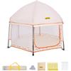 Jovikids per Bambini, Bambini Cameretta 150 * 150 * 105 cm Facile Assemblare, Maglia con Cerniera, Pop Up Play, del Castello Interna ed Esterna Facile da Trasportare (yellow)