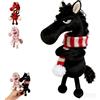 JOYTIX Mascotte 2026 Anno del Cavallo Portachiavi Cavallo Peluche, Talismano Rosa/Nero/Rosso, Per Chiave Zaino Borsa, Regalo Compleanno Donne Uomini Bambini Ciondolo Animale (Nero)