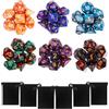 TIDEVAN 42 Pezzi Set di Dadi Poliedrici Dadi da Tavolo in Poliedrico 7 Colori | Dungeons And Dragons Set di Dadi da Giochi di Ruolo con 6 Borse di Velluto Nero per DND RPG MTG D4 D6 D8 D10 D12 D20