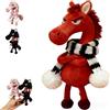 JOYTIX Mascotte 2026 Anno del Cavallo Portachiavi Cavallo Peluche, Talismano Rosa/Nero/Rosso, Per Chiave Zaino Borsa, Regalo Compleanno Donne Uomini Bambini Ciondolo Animale (Rosso)