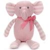 FLUFFYFUN Elefante Peluche Neonato 100% Cotone biologico 18cm Rosa