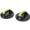 TREXO Maniglie per flessioni di colore nero, 19 x 11 x 8 cm, fondo stabile e antiscivolo, in polipropilene resistente e TPR, migliora l'efficacia dell'allenamento di forza e resistenza push-up