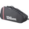 Wilson Borsa da Tennis Tour 6, Borsa Versatile Con Spazio Dedicato Per La Racchetta, Sezione Per Le Scarpe e Spaziosa Tasca Per Gli Accessori, Doppie Opzioni Di Trasporto, Colore: Nero