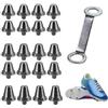 MIGUBIGU 20 PCS Tacchetti per Scarpe da Calcio con Chiave 11mm/13mm/15mm, Tacchetti Alluminio Filettatura M5, Borchie da Calcio di Ricambio, Compatibile con la Maggior Parte Delle Scarpe da Calcio