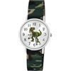 Brecjon Orologio da polso per bambini con dinosauro T Rex, lancette luminose, impermeabile 5 ATM, cinturino in tessuto, Quadrante mimetico/Sunray, cinghia