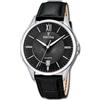 Festina Orologio Uomo Analogico in Pelle Nera - Movimento al Quarzo - Calendario - Vetro Minerale ad Alta Resistenza - Impermeabile 5 ATM - Elegante F20426/3