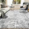 INOVADAY 180x270 cm Tappeto Lavabile in Lavatrice Tappeti Moderno Astratto Grigio/Bianco