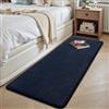 Sour Lemon Tappeto per soggiorno, 60 x 120 cm, colore: blu navy, soffice tappeto da comodino a pelo corto, antiscivolo, lavabile, moderno, per camera dei bambini, camera da letto, corridoio e ingresso