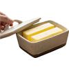 Astralong Burriera in Ceramica, Butter Dish Box Portaburro in Porcellana da Frigo con Coperchio e Manico Piatto per Burro Adatto alla Lavastoviglie Contenitore Porta Burro da Tavola Frigorifero, 350 ml