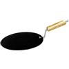 Yuktha Rasakraft Iron Tawa per Roti Paratha | Chapati | Omelette Tawa piatto con impugnatura in legno 1 pezzo nero