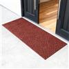 Zourglow Zerbino Ingresso Esterno, 40 x 120cm Antiscivolo Tappeto Entrata Interno Lavabile, Essorbente Zerbino Trappola Sporco per Esterni, Ingresso, Patio, Balcone, Giardino, Rosso