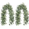 Tutamaz 2 pezzi 180 cm decorazione eucalipto, ghirlanda di eucalipto, ghirlanda di fiori artificiali, ghirlanda di edera, decorazione comunione, verde eucalipto, per matrimonio, giardino, interni ed esterni