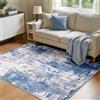 INOVADAY 120x180 cm Tappeto Lavabile in Lavatrice Tappeti Moderno Astratto Blu/Grigio