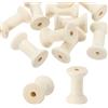 PATIKIL Legno Vuoto Bobine 2 X 1.4 20pz Non Finito Legno Cucito Filo Bobina Naturale Filo Tessitura Rocchetti per Artigianato Ricamo Legno Colore