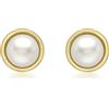 Carissima Orecchino a Bottone con Palla e Zirconi Cubici da 7 mm in Oro Giallo 9 ct da Donna