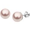 Nenalina, orecchini di perle da donna, orecchini, perla 10 mm, rosa, argento sterling 925, 842402-192