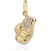 NKlaus ciondolo a catena guantoni da boxe 585 oro giallo 14 carati lustro 14x10mm talismano 9496