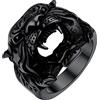 U7 Placcato Nero Anello Animale Anello a Forma di Tigre Fantastici Anelli per Uomo Moda Anello in Acciaio Taglia 11