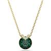 Swarovski Bella V Ciondolo, Taglio Rotondo, Verde, Placcato Color Oro