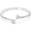 Swarovski Bracciale rigido Mesmera Attract, Cuore, Bianco, Placcato rodio