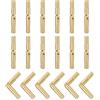 QUARKZMAN 18pz Cerniera Botte Invisibile Ottone, 30x4mm Cerniere Nascoste, Supporto Pieghevole Cerniere Cilindriche Botte Nascoste per Scatola Ricordi DIY, Cerniera Botte Porta Armadio
