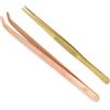 PTL Pinzette per decapaggio in ottone e rame, curve e dritte, lunghe, non magnetiche, per soluzioni di decapaggio, creazione di gioielli, strumenti artigianali, idee regalo PTL®