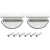 QUARKZMAN 2Pz Maniglie per Cassa, 55 x 37mm Maniglia ad Anello Laterale, Maniglie in Metallo per Scatole di Legno con Viti per Cassetti Toolbox Casa, Argento