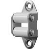 BAUHELD Rullo Guide-Guide-Guidac [1 pezzo] - Maxi passante per cintura in acciaio zincato, con doppio rullo di guida per cinghie, adatto per cinghie tapparelle 23 mm [verticale] - Distanza tra i fori