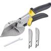 HOHXEN 45° -135 ° Angle Miter Taglierina, Multi-Function Trunking Forbici, Quarter Round Cutter per Taglio PVC PPR PE Tubo, Ramo, Filo - Compreso 2 Lama di Ricambio e 1 Piccola Chiave