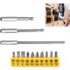 KARELLS 30 Pezzi Portainserti Universale, Esagonale Prolunga Avvitatore Magnetico 60/100/150mm Porta Inserti, Portainserti Lungo per Avvitatore, Pollice Avvitatore Angolo Adattatore Prolunga Avvitatore