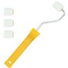 JINGHANGER Kit di mini rullo per vernice 1 Manico in plastica e 4 Testine Mini Rullo di Pittura Pennello Riparazione Pittura Murale per ritoccare il bordo o l'angolo del taglio