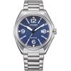CITIZEN Orologio analogico da uomo Eco-Drive con cinturino in acciaio inox AW1571-76L
