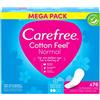 Carefree Cotton Feel - Inserti normalmente permeabili all'aria, profumo fresco, grado di assorbimento due, taglia normale, confezione da 76 pezzi