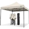 All Seasons Gazebos | 3x3m Pop Up Gazebo con pacchetto accessori e borsa con ruote | Resistente, completamente impermeabile, di alta qualità (Crema)