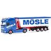 Herpa camion in miniatura DAF XG+ semirimorchio con vasca in acciaio Mösle, miniatura in scala 1:87, pezzo da collezione, Made in Germany, plastica