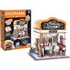 Buki Diorama Panificio - Modellino da forno in miniatura in legno con LED - Diorama DIY 179 pezzi - Kit costruzione decorazione camera da letto - dai 10 anni - 14,5 x 16,2 x 18 cm - BUKI France - 68073