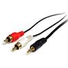Startech.Com Cavo Audio Stereo 91 Cm, 3.5 Mm Maschio a 2 Maschi Rca